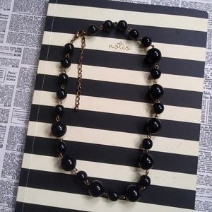 Black Bead Vintage Necklace